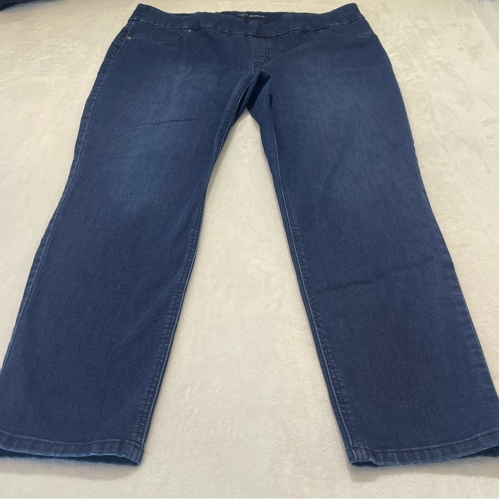 CHICOS WOMENS SIZE 3R/L Dark Blue Denim JEGGINGS